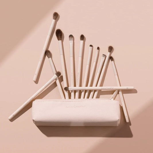Set 12 Brochas + Polvo Fijador Beauty (Combo especial)
