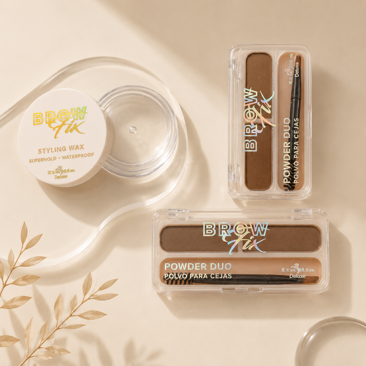 Italia Deluxe Brow Fix Duo + Brow Fix Gel (Combo especial)