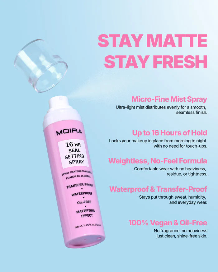 Moira 16HR Seal Setting Spray - Fijador De 16 Horas